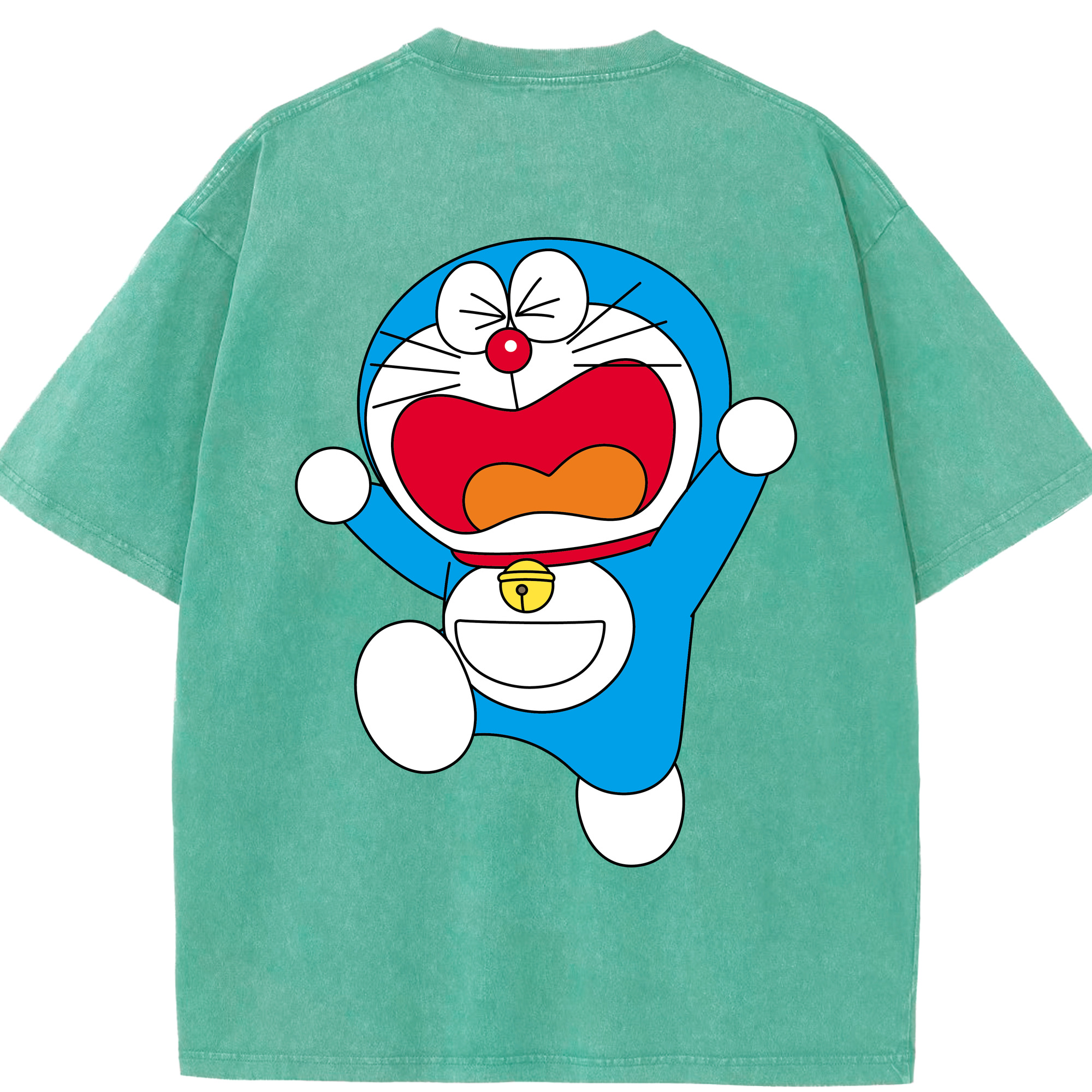 （画像用） ドラえもん Doraemon 綿100% ヴィンテージ風 半袖Tシャツ（背面プリント）